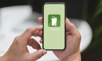 Faxe Affald app på mobil